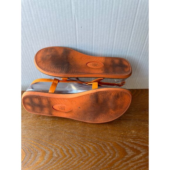 Women's Orange Strappy Sandals Size 38 Sku 2954 - Picture 11 of 11